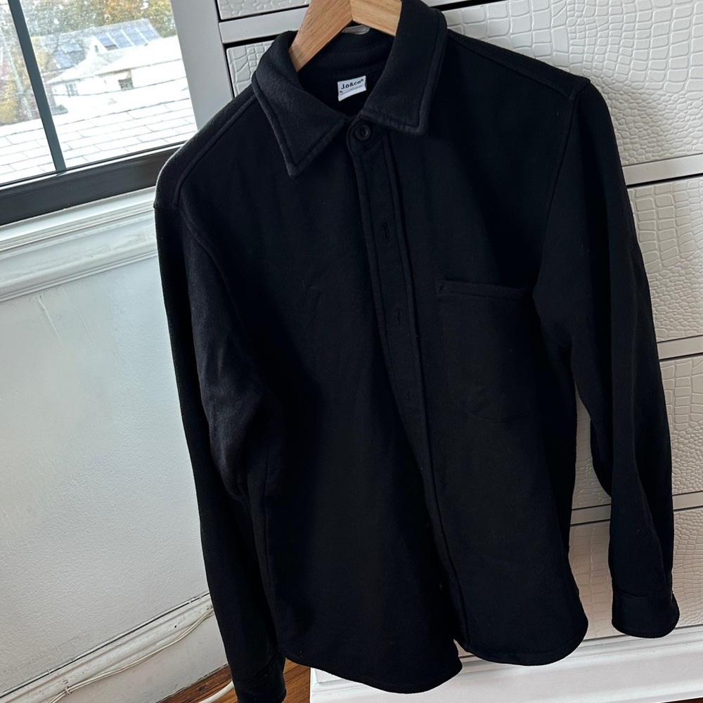 J.o&co Women’s Black Button-Up Shirt Sweater